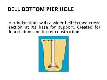 Slide 54: BELL BOTTOM PIER HOLE