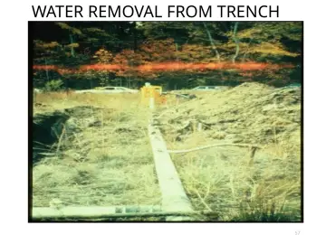 Slide 57: WATER REMOVAL FROM TRENCH