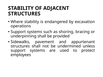 Slide 59: STABILITY OF ADJACENT STRUCTURES