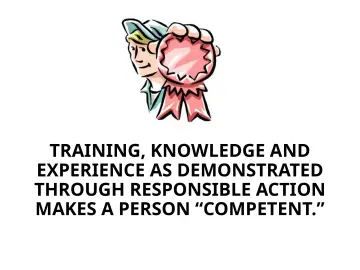 Slide 72: TRAINING, KNOWLEDGE AND EXPERIENCE AS DEMONSTRATED