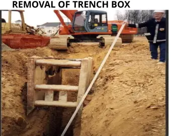 Slide 83: REMOVAL OF TRENCH BOX