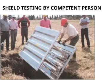 Slide 87: SHIELD TESTING BY COMPETENT PERSON