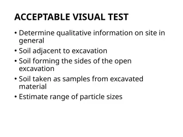 Slide 105: ACCEPTABLE VISUAL TEST