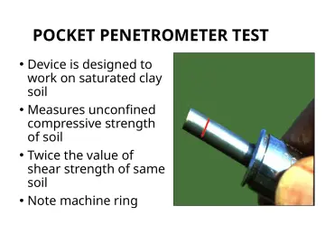 Slide 117: POCKET PENETROMETER TEST