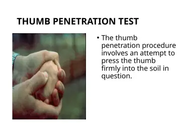 Slide 121: THUMB PENETRATION TEST