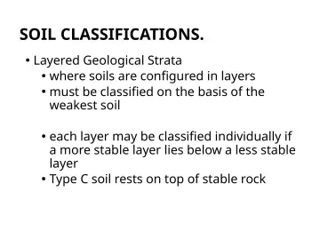 Slide 123: SOIL CLASSIFICATIONS.