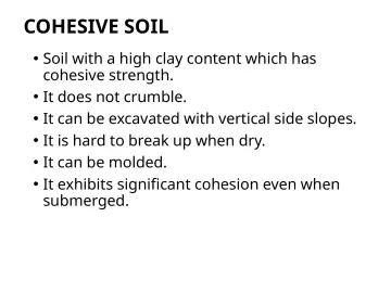 Slide 128: COHESIVE SOIL