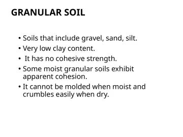 Slide 129: GRANULAR SOIL