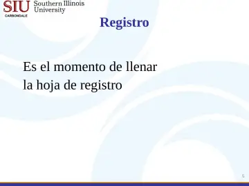 Slide 5: Registro