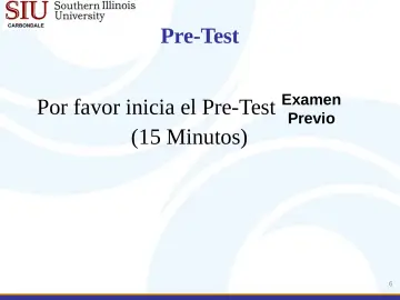 Slide 6: Por favor inicia el Pre-Test Previo