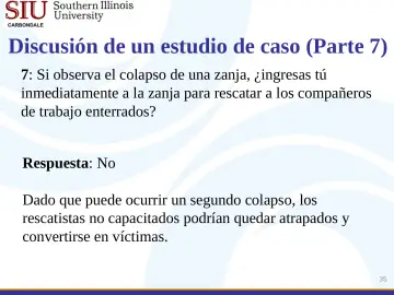 Slide 35: Discusión de un estudio de caso (Parte 7)