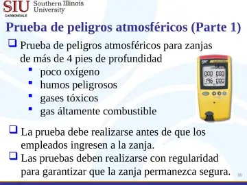 Slide 80: Prueba de peligros atmosféricos (Parte 1)