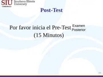 Slide 100: Post-Test