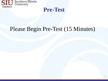 Slide 6: Pre-Test
