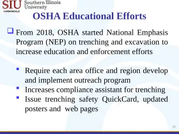 Slide 26: OSHA Educational Efforts