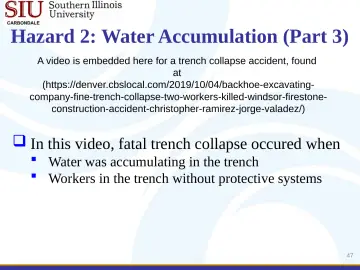 Slide 47: Hazard 2: Water Accumulation (Part 3)