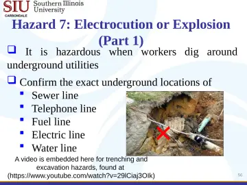 Slide 56: Hazard 7: Electrocution or Explosion