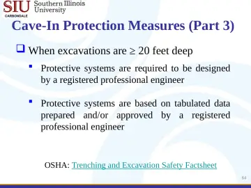 Slide 64: Cave-In Protection Measures (Part 3)