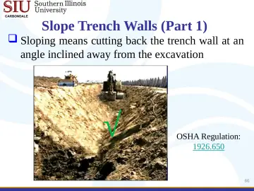 Slide 66: Slope Trench Walls (Part 1)