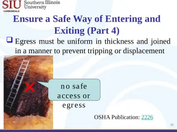Slide 85: Ensure a Safe Way of Entering and Exiting (Part 4)