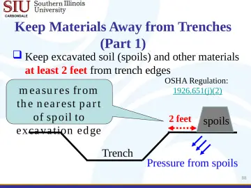 Slide 88: Keep Materials Away from Trenches (Part 1)