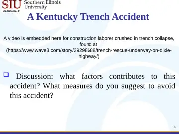 Slide 95: A Kentucky Trench Accident