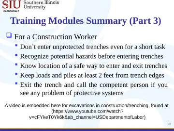 Slide 98: Training Modules Summary (Part 3)