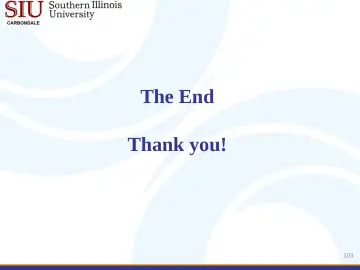 Slide 103: The End