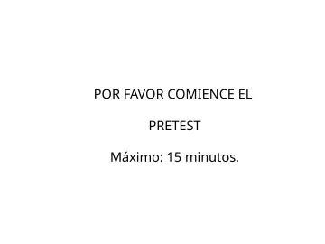Slide 3: POR FAVOR COMIENCE EL
