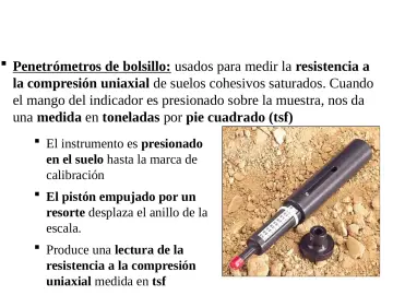 Slide 22: Evaluación de Suelos- pruebas manuales– con