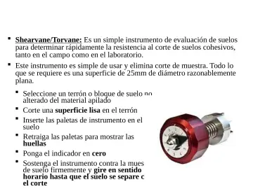 Slide 24: Evaluación de Suelos - pruebas manuals – con