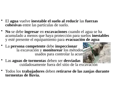 Slide 27: Efectos del Agua en el suelo