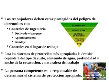 Slide 30: Controles de Peligro de Derrumbe