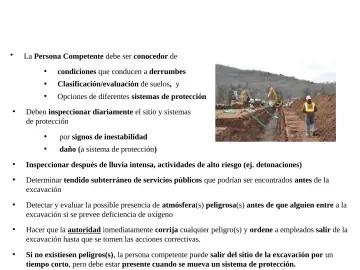 Slide 42: Calificaciones y Responsabilidades de Persona Competente