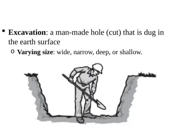Slide 9: Excavations and Trenches