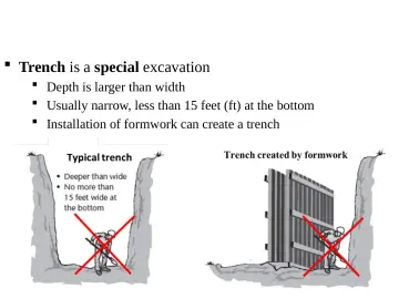 Slide 11: Excavations and trenches – cont.