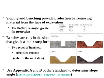 Slide 31: Engineering Controls- Sloping and Benching