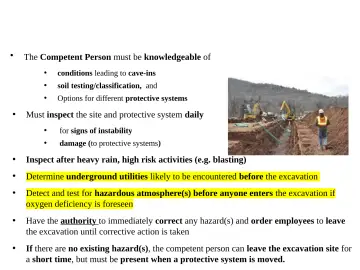 Slide 42: Competent Person Qualifi cations and Responsibilities