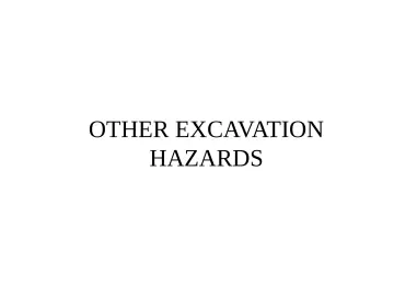 Slide 44: OTHER EXCAVATION
