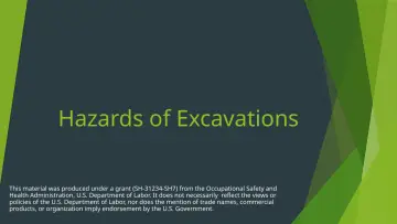 Slide 1: Hazards of Excavations