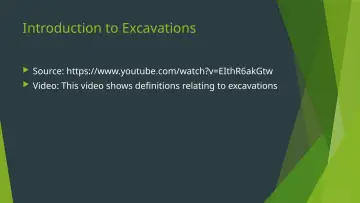 Slide 8: Introduction to Excavations