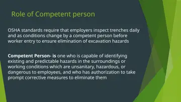 Slide 12: Role of Competent person