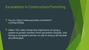 Slide 13: Excavations in Construction/Trenching