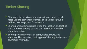 Slide 14: Timber Shoring