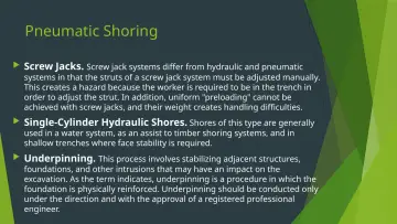 Slide 17: Pneumatic Shoring
