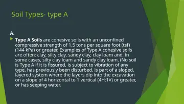 Slide 6: Soil Types- type A