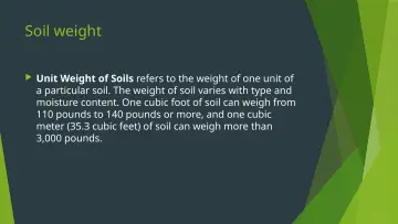 Slide 23: Soil weight