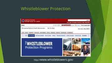 Slide 35: Whistleblower Protection
