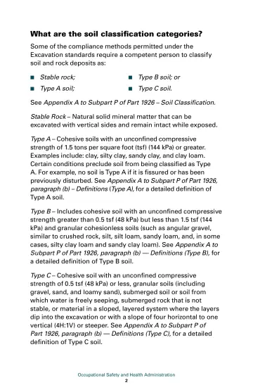 Page 8: What are the soil classification categories?
