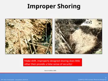 Slide 13: Improper Shoring